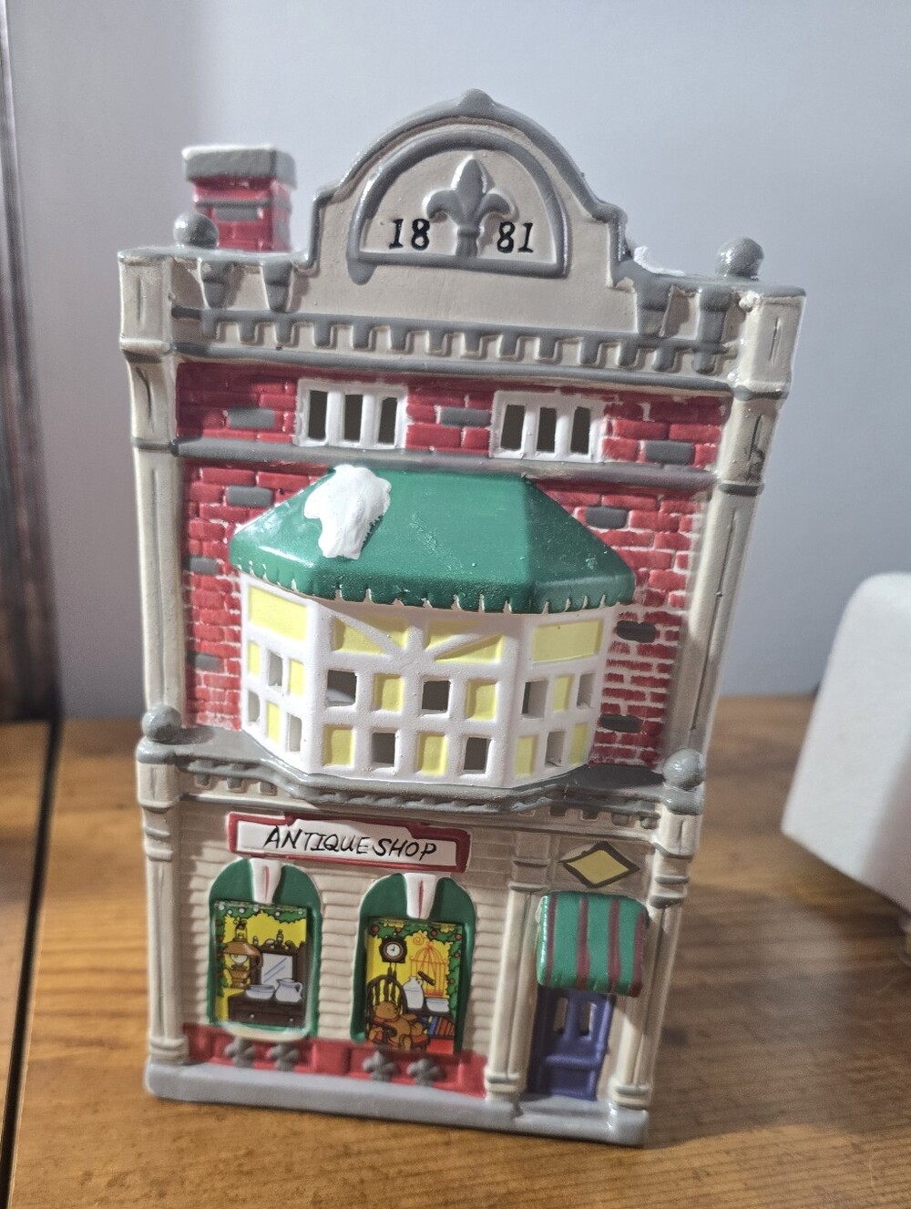 Department 56 Snow Village-COBBLESTONE ANTIQUE SHOP - In Styrofoam